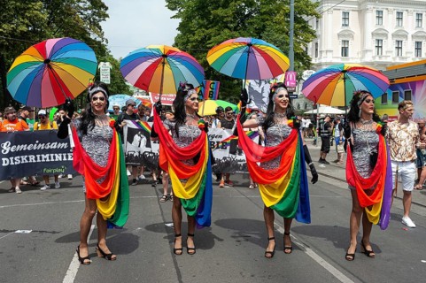 15.06.2019, Vienna, Austria, Europe, Participant at the euro Pride Parade along the Ringstraße in
