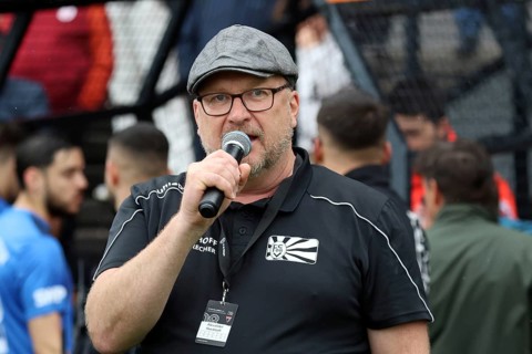 Alexander Rieckhoff (Press spokesman FC 08 Villingen) after the match of the OL BaWü: 23-24, 34th