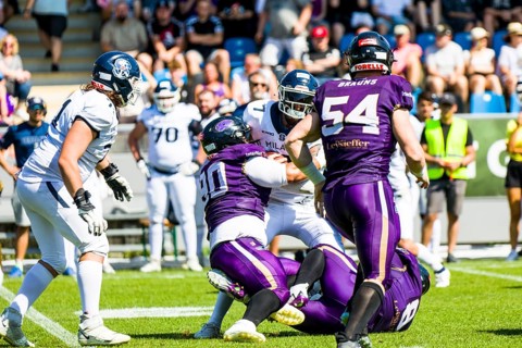 European League of Football, ELF/ Game : Milano Seamen at Frankfurt Galaxy  on 20. Aug.  2023 ,in