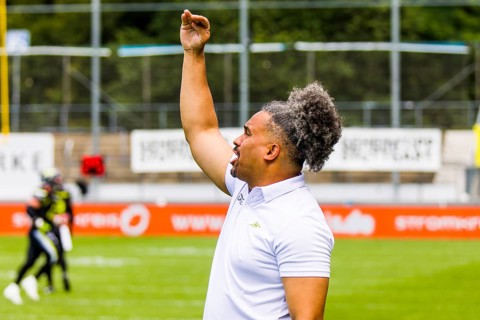 ELF/ Game: Panthers Wroclaw at Stuttgart Surge on 21. Juny. 2024, in the Gazi Stadium, Stuttgart,