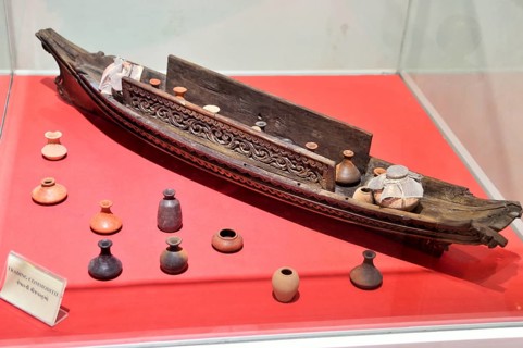 Boat replica, Old Fort, Surat, Gujarat, India, Asia