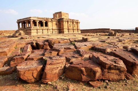 Jain temple at Aihole, Badami, Karnataka, India, Asia