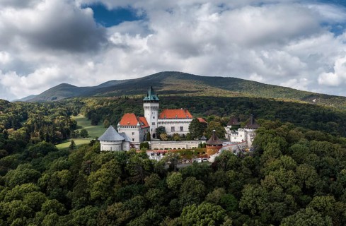 Smolenice, Slovakia, 26 September, 2022: landscape of Smolenice Castle in the Little Carpathians in