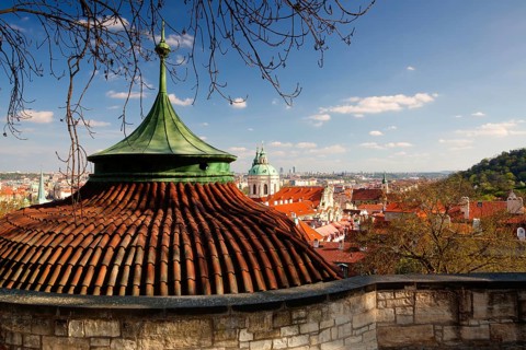 View from Garden of Paradise near Prague Castle - HDR Photo