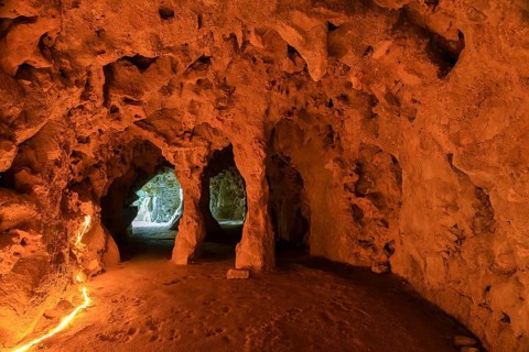Underground walkway in Quinta de Regaleira, Sintra, Portugal