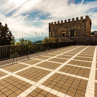 View of the Palazzo Ducale in Taormina - Sicily Italy