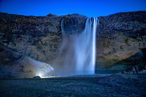 Seljalandsfoss of the waterfall Iceland. Shooting Location: Iceland, Reykjavik