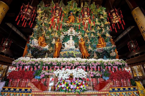 Golden Buddha, House of Prayer, Longhua Temple, Shanghai, People's Republic of China