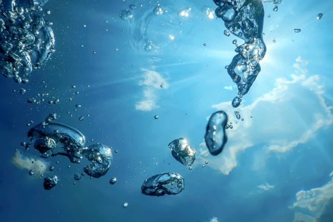Underwater Bubbles Sunlight, Underwater background Bubbles Water Surface