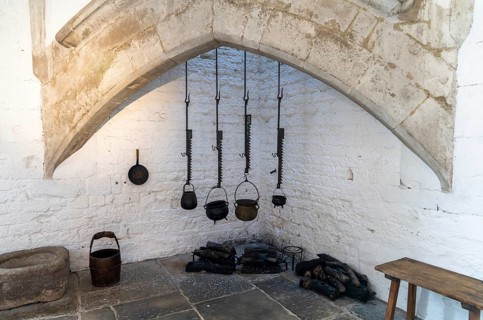 Glastonbury, United Kingdom, 1 September, 2022: interior view of the Abbot's Kitchen at Glastonbury