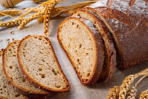 Delicious mixed rye bread, also known as grey bread