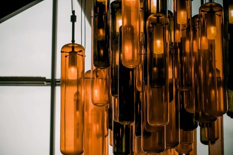 Amber -colored light. Shooting Location: Dubai
