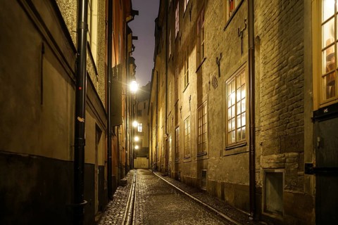 Gumlastan Old Town cityscape (Stockholm). Shooting Location: Sweden, Stockholm