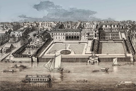 The Southern Front of Old Somerset House, Westminster, London, UK