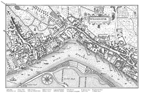 The palace of Whitehall, Westminster, London, England, 1593