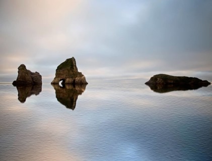 Farewell Spit New Zealand beach Rock haystacks