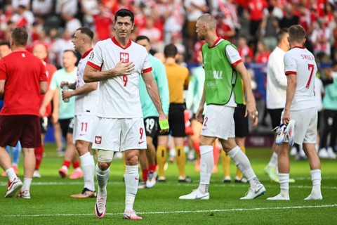 BERLIN, GERMANY - JUNE 21, 2024: Euro 2024 Groupe D match Poland vs Austria 1:3. Robert Lewandowski