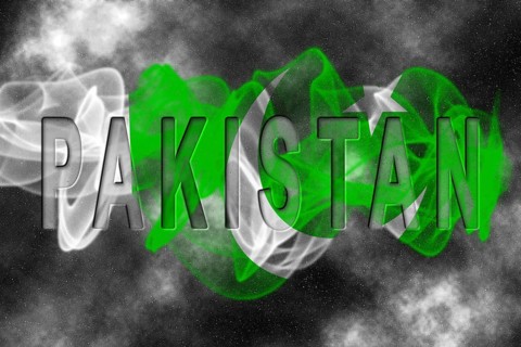 Pakistan Flag with Starry Background Smoke Effect