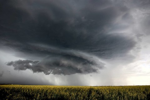 Prairie Storm Clouds in Saskatchewan Canada rural setting