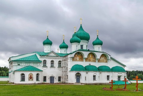 Alexander-Svirsky Monastery is orthodox monastery in the Leningrad region, Russia. Transfiguration