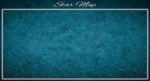 High detailed Star Map with names of constellations