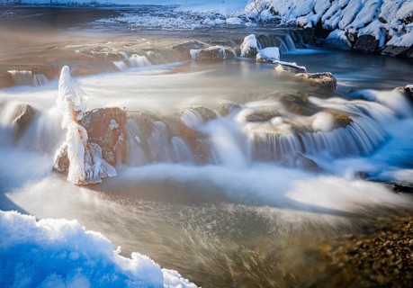 Waterfall in winter