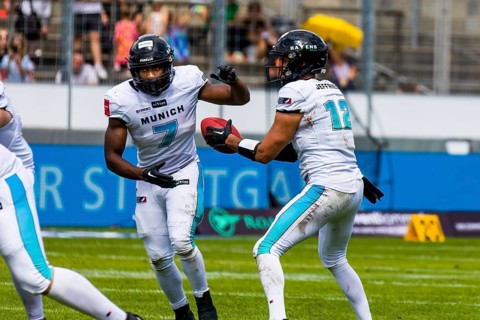 ELF/ Game : Munich Ravens at Stuttgart Surge on Aug. 13. 2023, in the Gazi Stadium, Stuttgart,