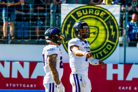 European League of Football/ Game : Frankfurt Galaxy -Stuttgart Surge July . 10. 2022