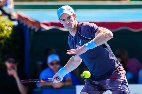 MELBOURNE, AUSTRALIA, JANUARY 11: Sir Andy Murray of Great Britain on his way to beating Dominic