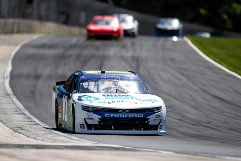 AJ Allmedinger drives on track during the Road America 180 at Road America in Elkhart Lake WI