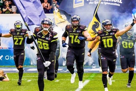 ELF/ Game: Panthers Wroclaw at Stuttgart Surge on 21. Juny. 2024, in the Gazi Stadium, Stuttgart,