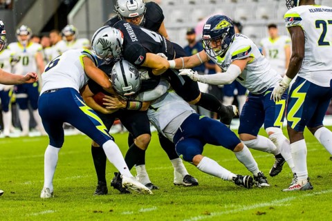 European League of Football, ELF/ Game :Stuttgart Surge  at Tirol Raiders on 26. Aug.  2023 ,in the