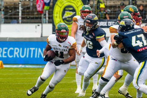 European League of Football, ELF/ Game: Barcelona Dragons at Stuttgart Surge on 18. Aug. 2024, in