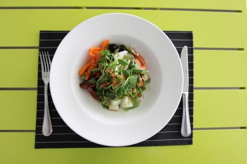 Restaurant menu. Dishes which give at restaurants. Salads, second courses, pizza and other
