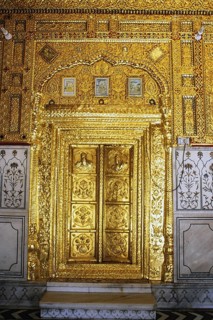 Door of Gurudwara of Haz?r S?hib, Nanded, Maharashtra, India, Asia