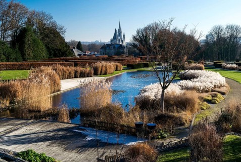 The Stuyvenbergh panorama garden in Laeken, Brussels in winter