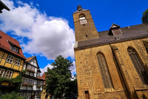 Quedlinburg city chuch in Harz of Germany