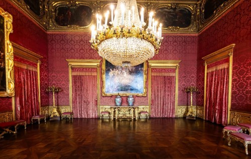 Turin, Italy, 22 April 2023: Royal Palace interior, luxury baroque building, historical castle