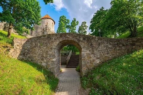 Ruins of an old castle in Cesis, Latvia Cesis, Latvia