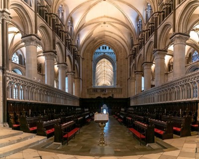 Canterbury, United Kingdom, 10 September, 2022: view of the Quire inside the historic Canterbury