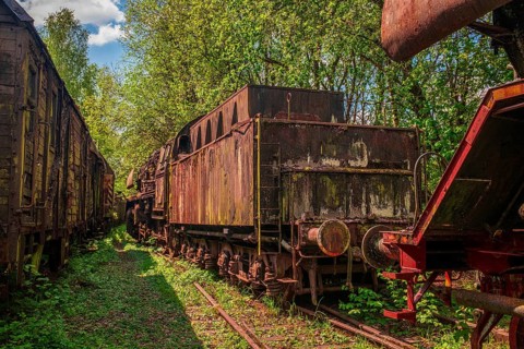 Old historic railway vehicles in Germany