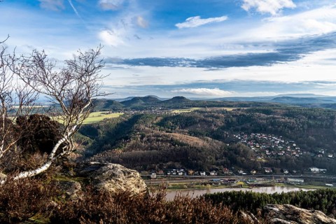 View from the Lilienstein, a table mountain in the Elbe Sandstone Mountains 3