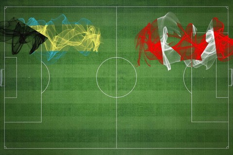 Bahamas vs Canada Soccer Match, national colors, national flags, soccer field, football game,