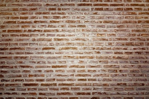 Background of Wall Made from Red Bricks Strehaia, Mehedinti, Romania