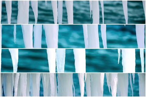 Icicles On A Background Of Sea Varna, Bulgaria