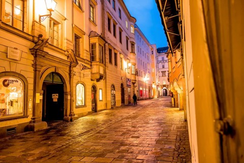 The old town centre in Linz, Upper Austria, Austria