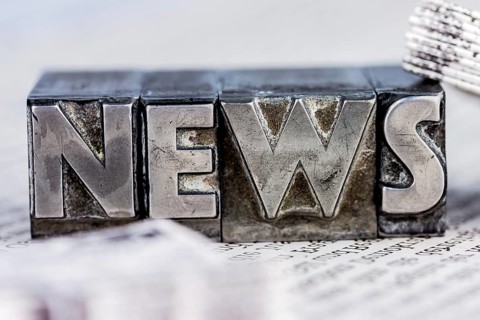 The word News was written in lead letters. Symbol photo for newsletters, newspapers and Information