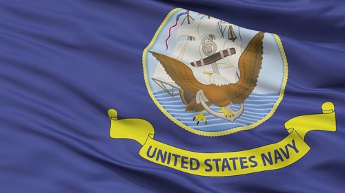 United States Navy Official Specifications Flag, Closeup View