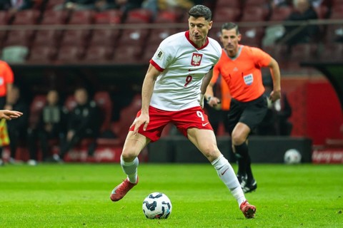 WARSAW, POLAND - MARCH 21, 2025: Qualifications for FIFA World Championship 2026. Match Poland -