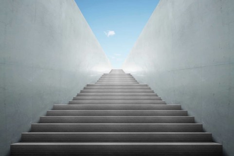 Treppen von der U-Bahn nach oben